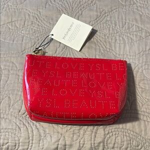 YSL Red Cosmetic Bag